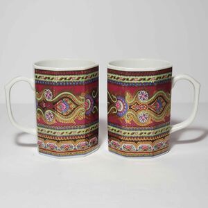 2 Takahashi Paisley Mugs Vintage